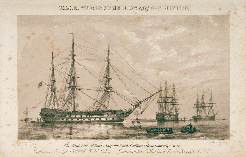 Detail of HMS 'Princess Royal' (1853) by Edwin Hayes