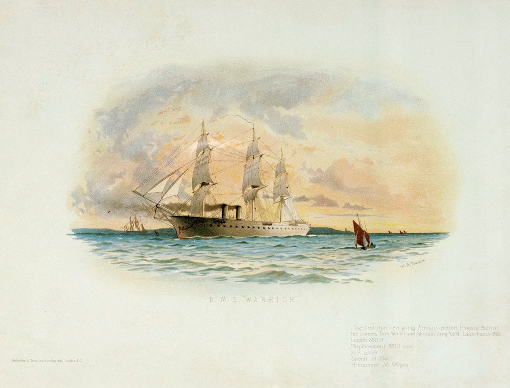 Detail of HMS 'Warrior' (1860) by W.S. Tomkin