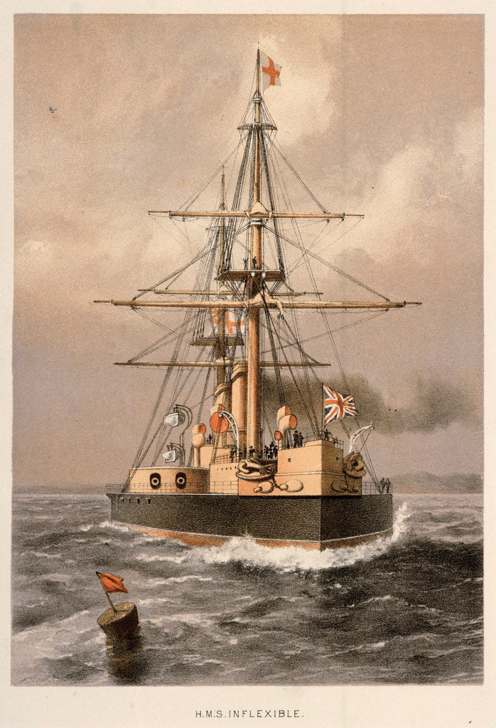 Detail of HMS 'Inflexible' by Griffin & Co