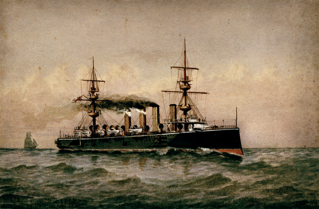 Detail of HMS 'Powerful' by H.J. Morgan