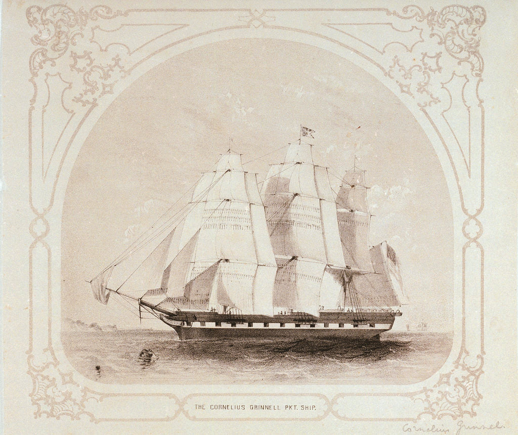 Detail of The packet ship 'Cornelius Grinell' by unknown
