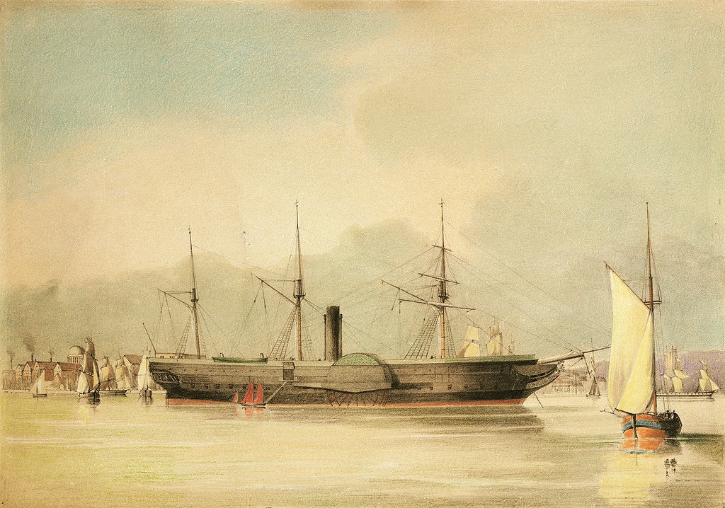 Detail of The steamship 'Oriental' by N.J. Kempe