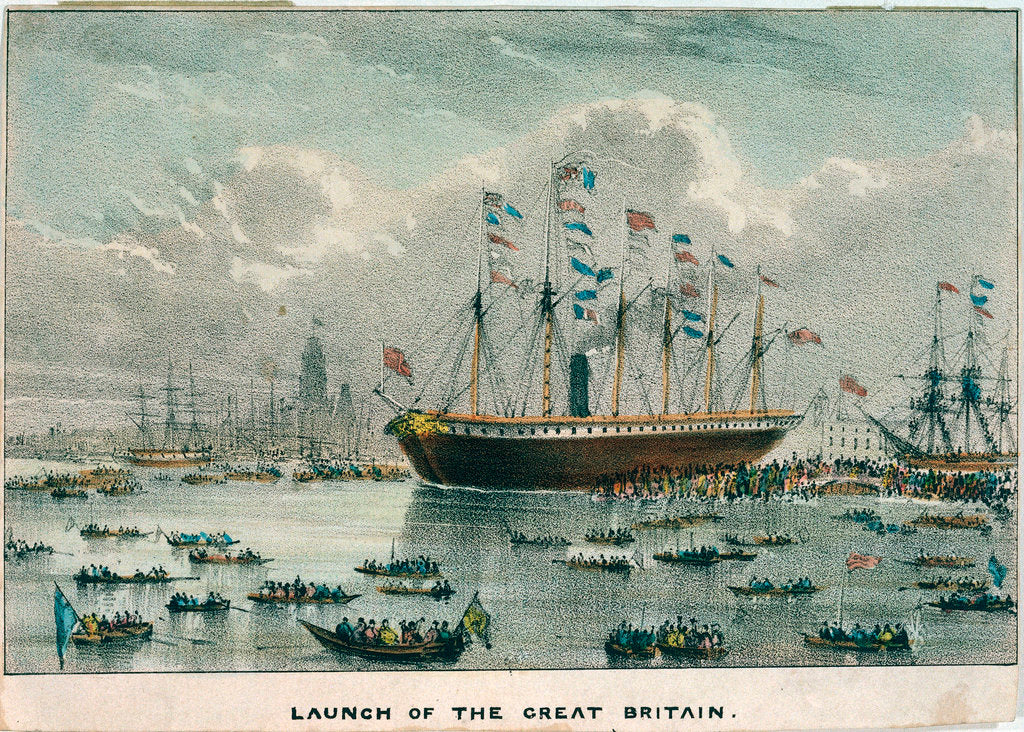 Detail of Launch of the 'Great Britain' by unknown