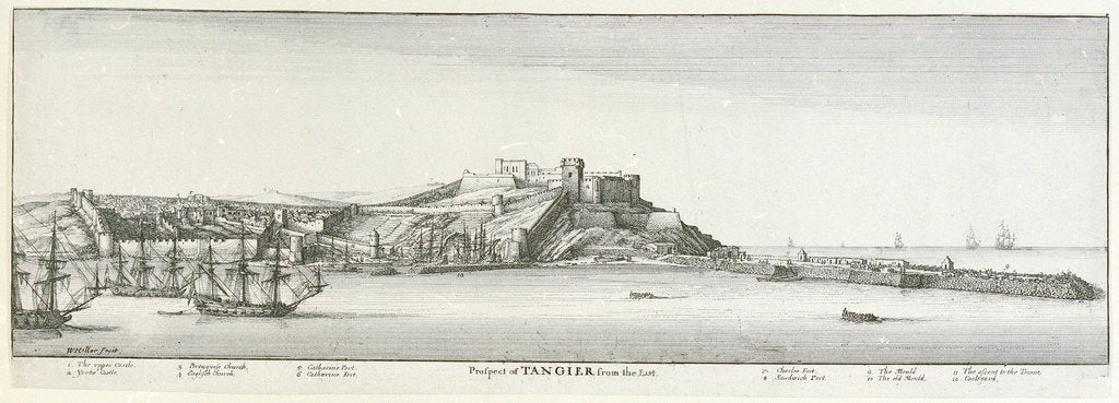 Detail of Prospect of Tangier from the east by Wenceslaus Hollar
