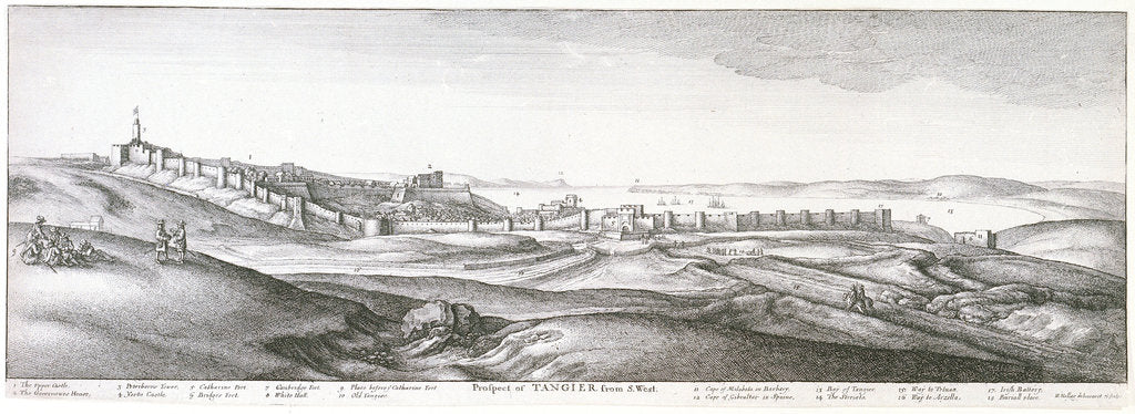 Detail of Prospect of Tangier from the southwest by Wenceslaus Hollar