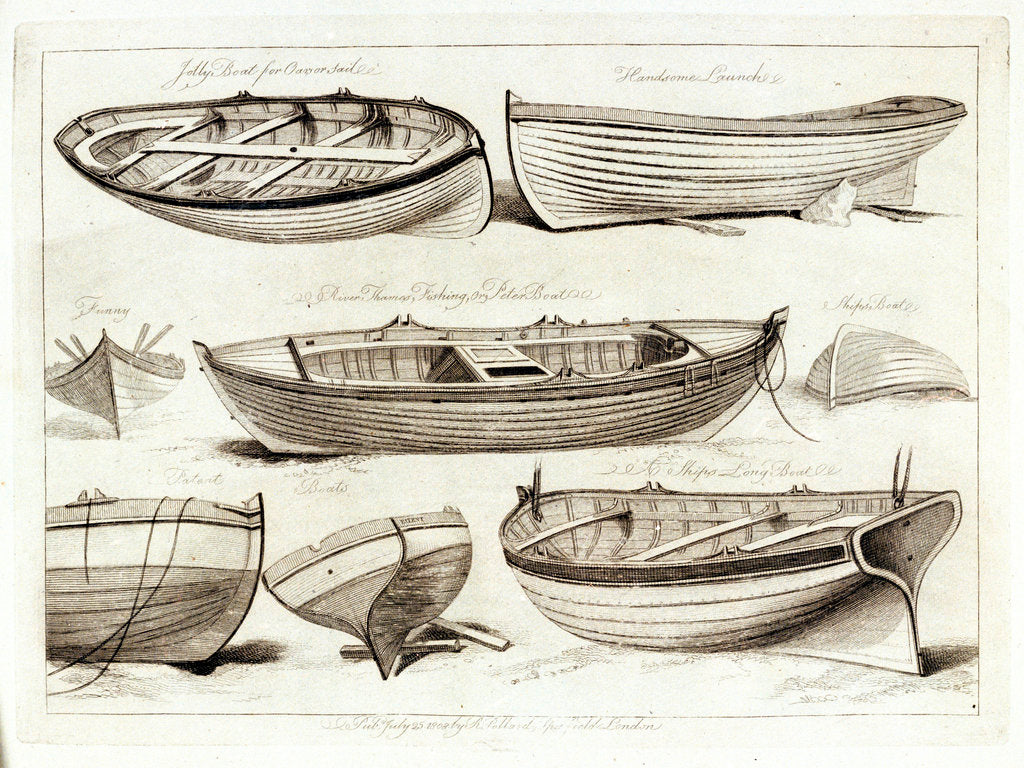 Detail of Jolly boat for oars or sail by Robert Pollard