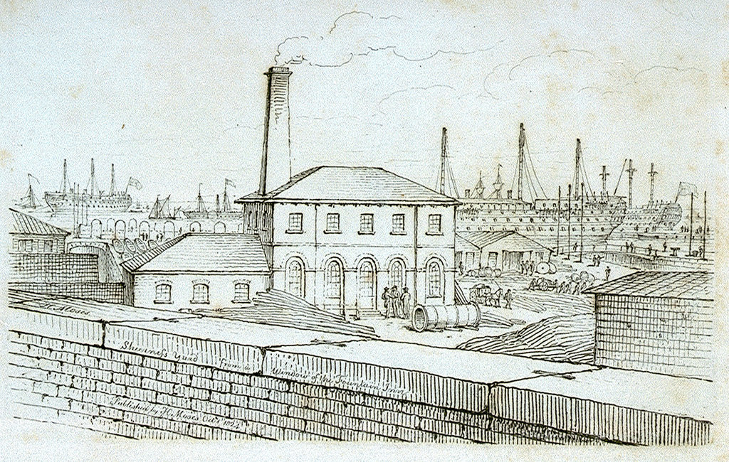 Detail of Sheerness Yard from the window of the Fountain Inn by Chatfield & Coleman