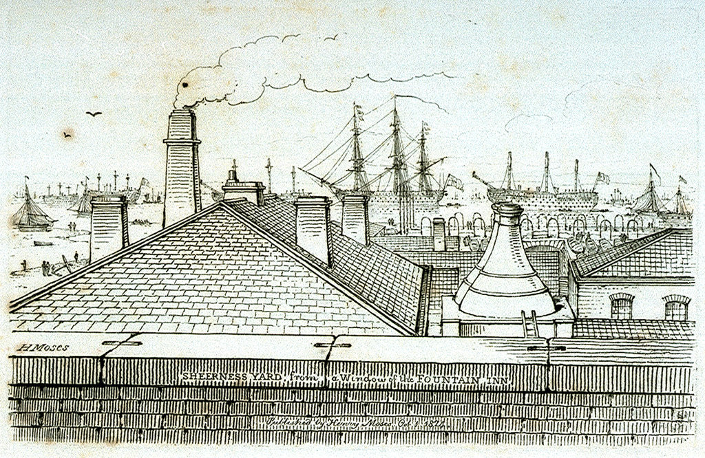 Detail of Sheerness Yard from the window of the Fountain Inn by Chatfield & Coleman