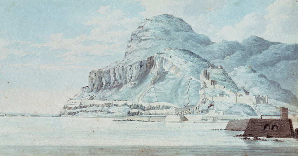 Detail of Rock of Gibraltar by George Bulteel Fisher