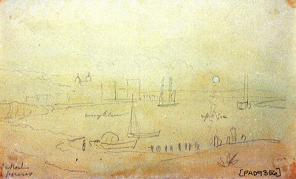 Detail of View of Greenwich Hospital from the river (reverse) by British School