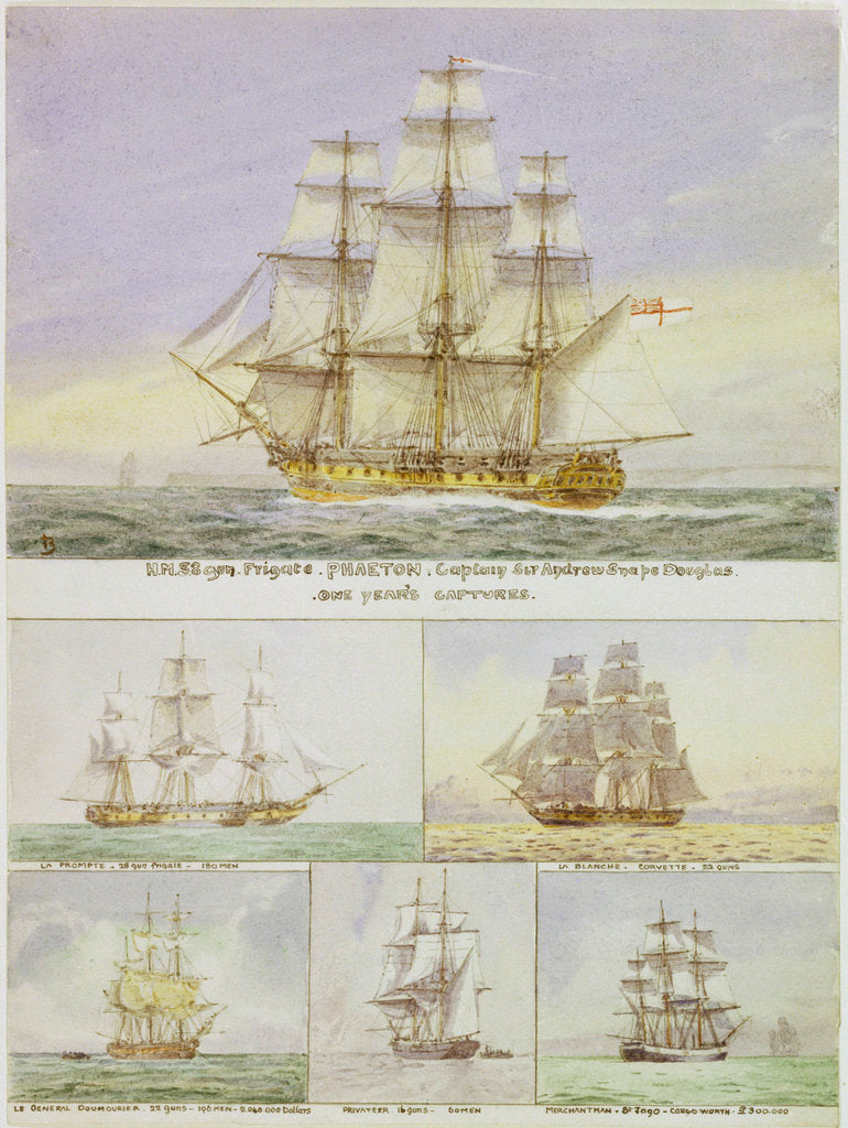 Detail of HMS 'Phaeton' by Irwin Bevan