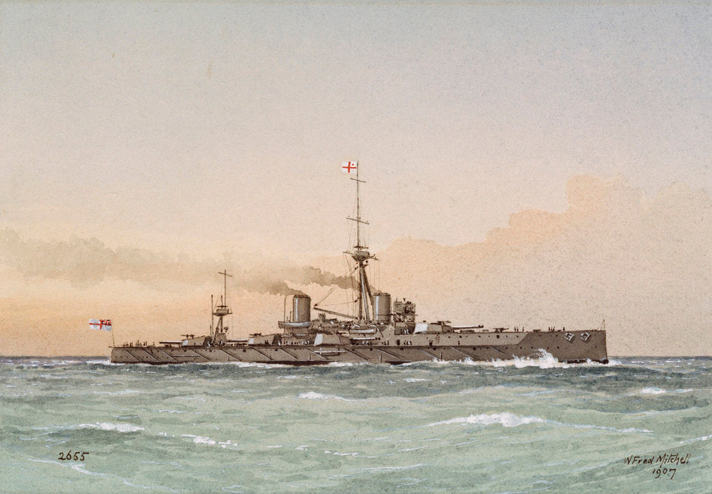 Detail of HMS 'Dreadnought' no. 2655 by William Frederick Mitchell