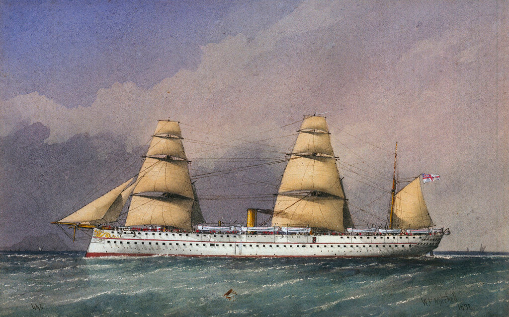 Detail of HMS 'Jumna' No. 493 by William Frederick Mitchell