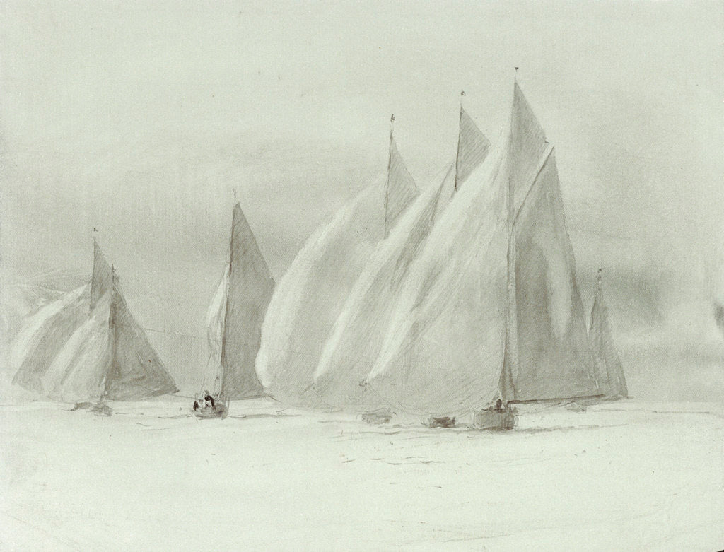 Detail of Big yachts by William Lionel Wyllie
