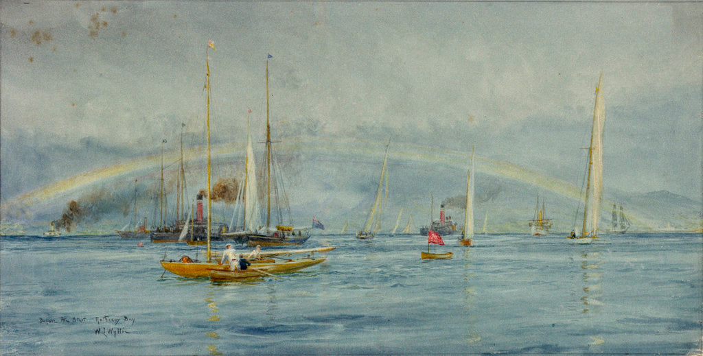Detail of Before the start, Rothesay Bay by William Lionel Wyllie