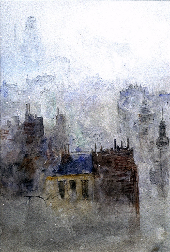 Detail of Roofs and P.L.A. Buildings by William Lionel Wyllie