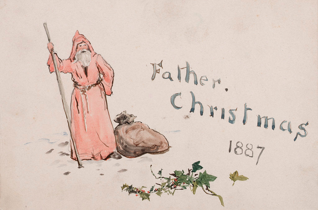 Detail of Father Christmas 1887 by William Lionel Wyllie