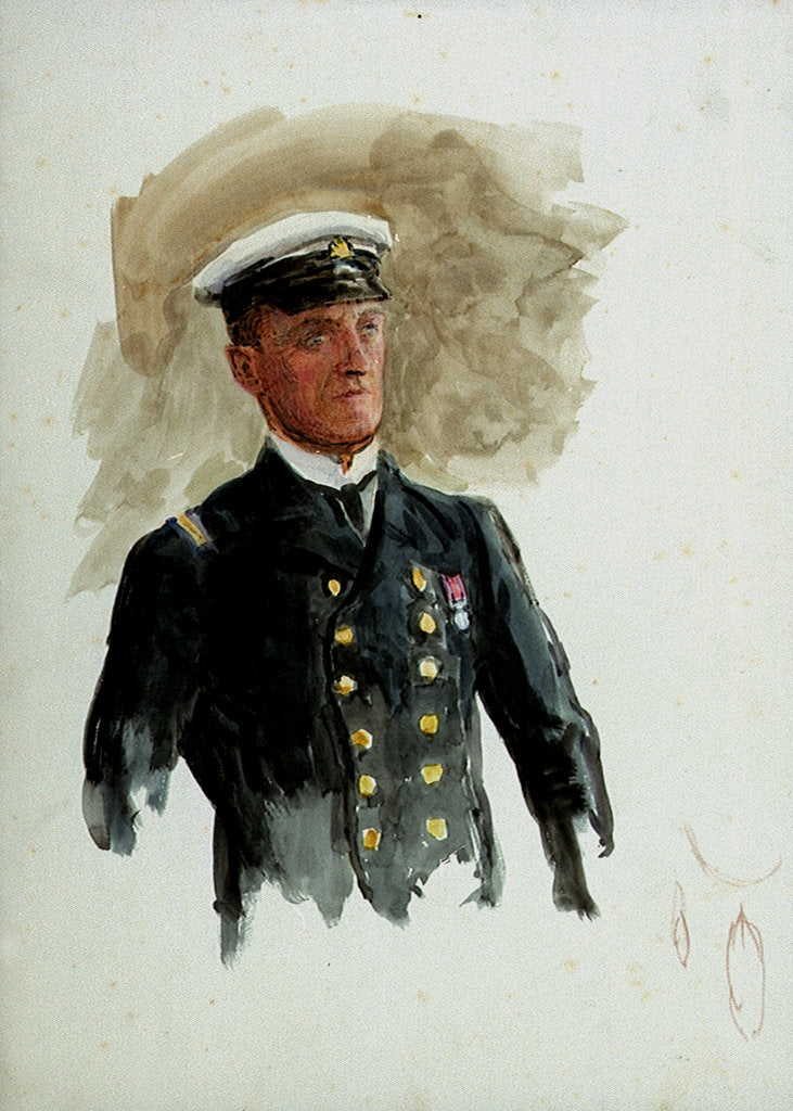 Detail of Portrait of a naval officer by William Lionel Wyllie