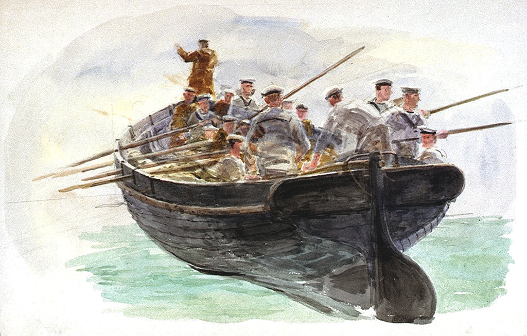 Detail of Boat's crew by William Lionel Wyllie