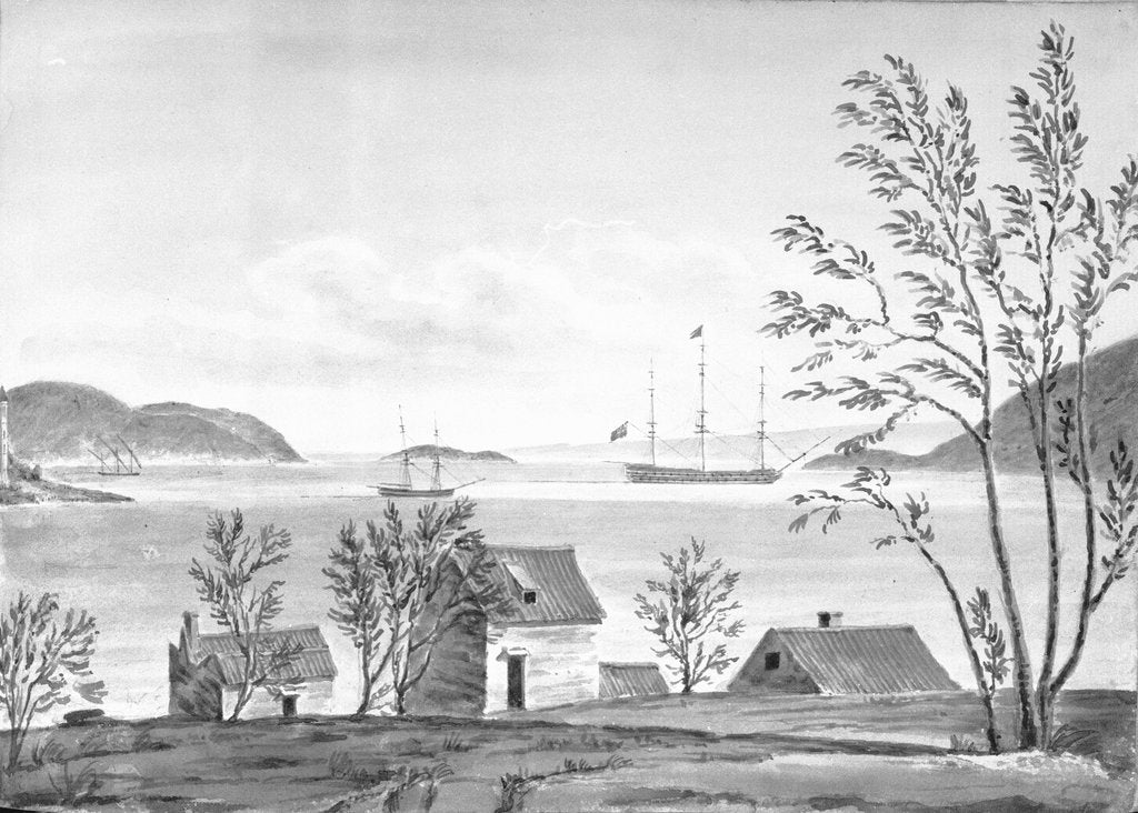 Detail of Port St George, Lissa, from the town by William Innes Pocock