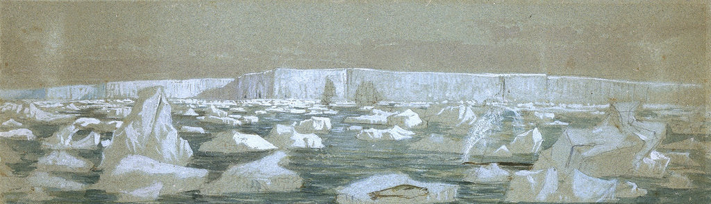 Detail of Part of the South Polar Barrier, 2 February 1841 by J.E. Davis