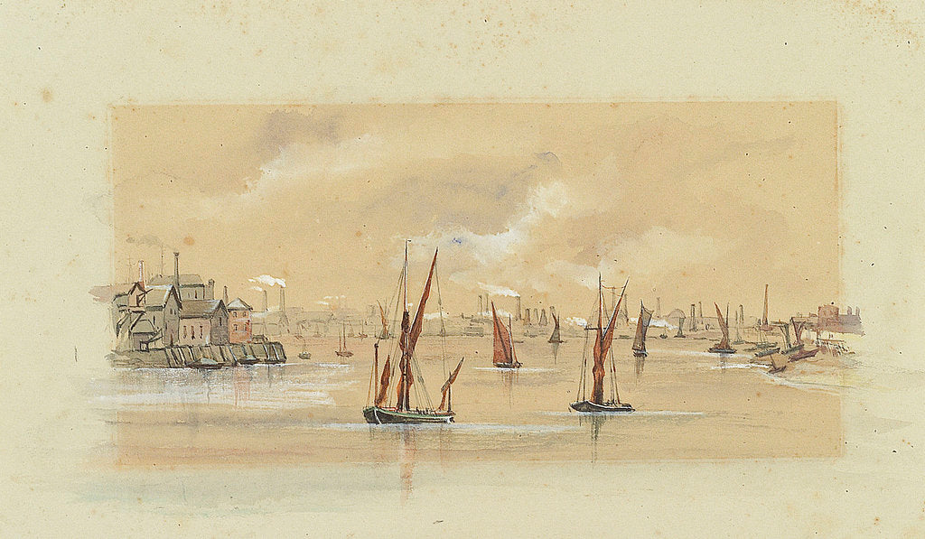 Detail of The Thames below Greenwich by Emily Frances Phipps Hornby