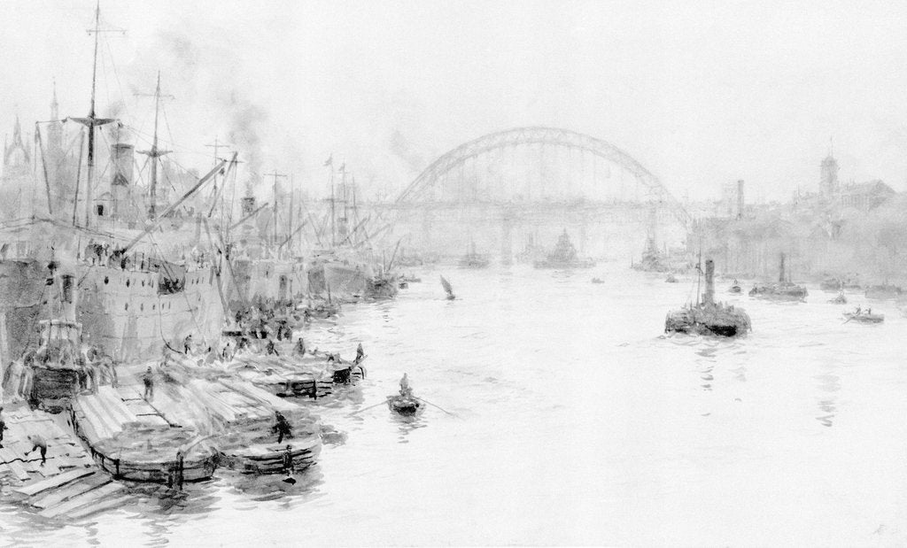 Detail of New Bridge, Newcastle by William Lionel Wyllie