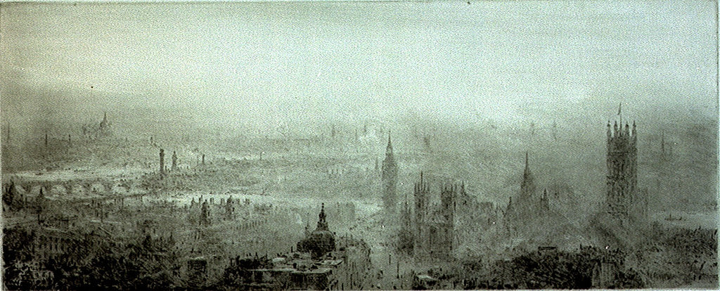 Detail of Panoramic view of London by William Lionel Wyllie