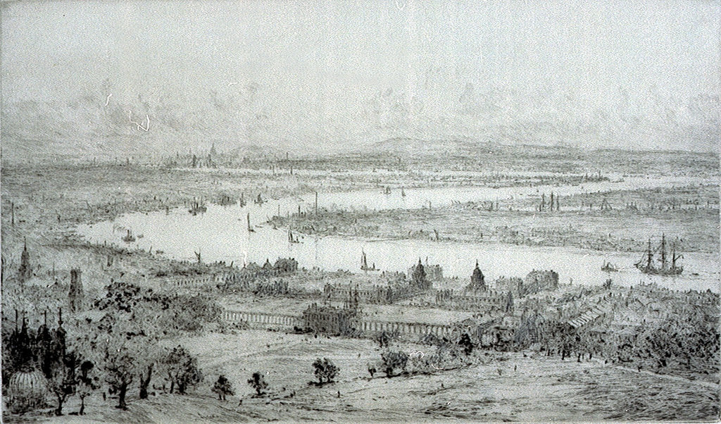 Detail of Greenwich from the South East by William Lionel Wyllie