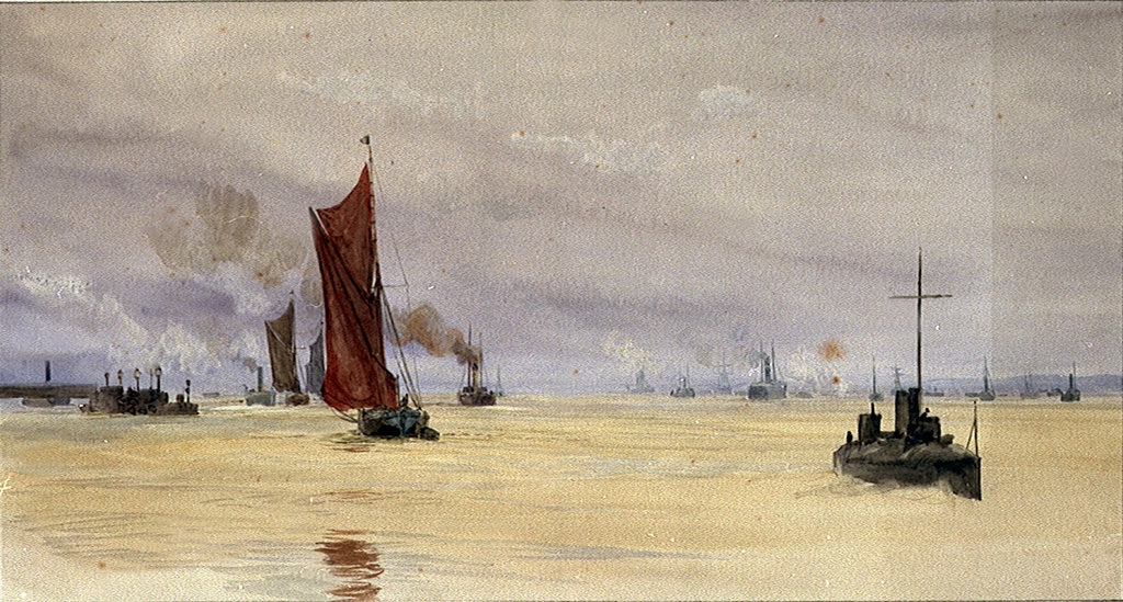 Detail of Thames by William Lionel Wyllie