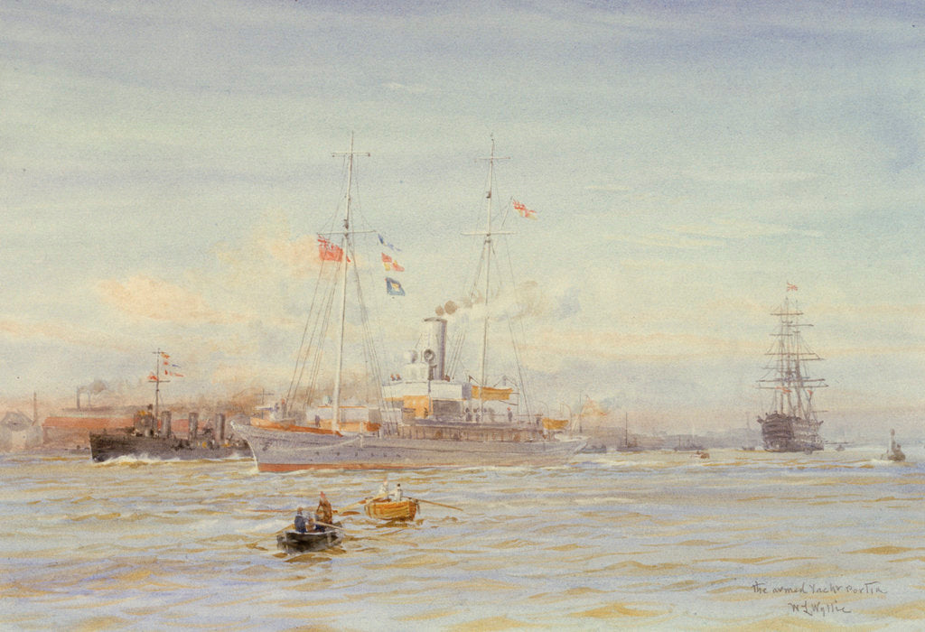 Detail of The armed yacht 'Portia' by William Lionel Wyllie