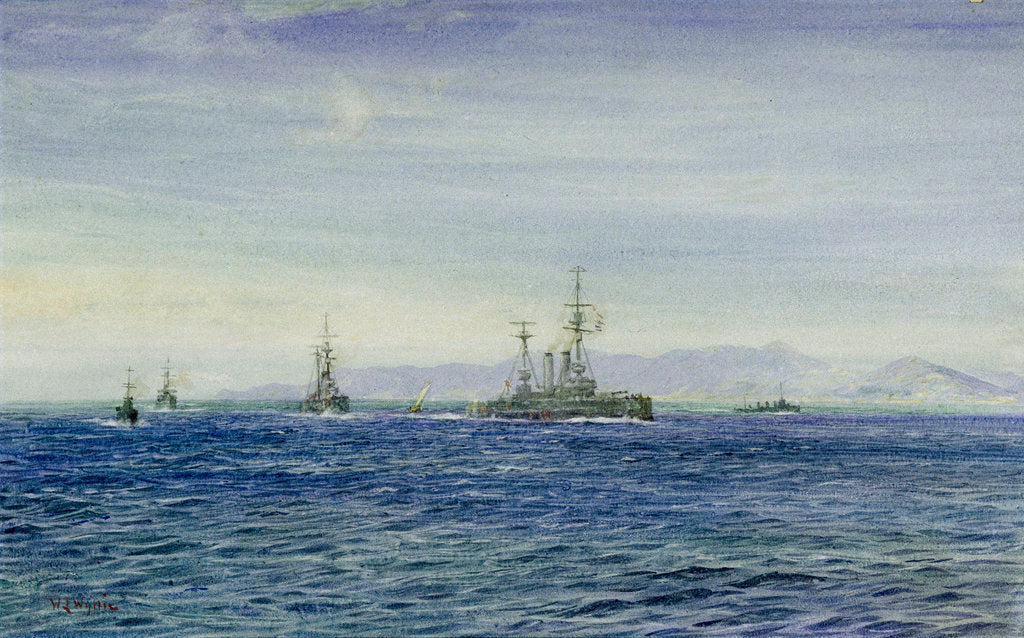 Detail of HMS 'Albemarle' in the Moray Firth by William Lionel Wyllie
