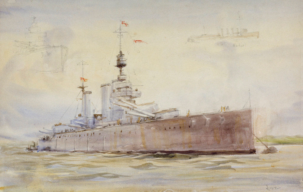 Detail of HMS 'Lion' by William Lionel Wyllie