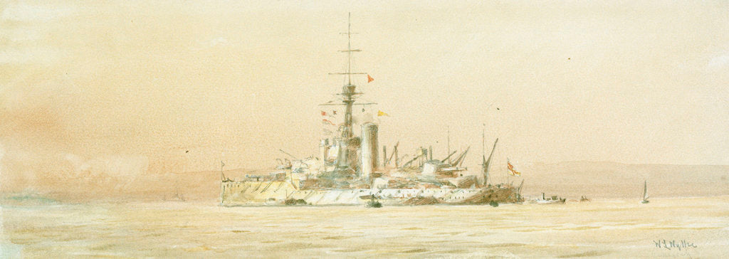 Detail of HMS 'Orion' by William Lionel Wyllie
