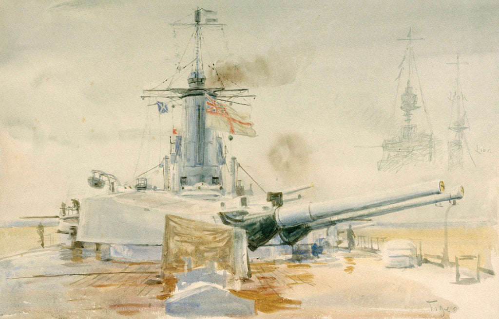 Detail of HMS 'Tiger' by William Lionel Wyllie