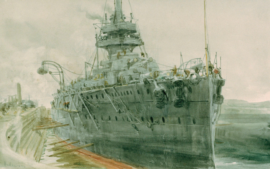 Detail of HMS 'Audacious' by William Lionel Wyllie