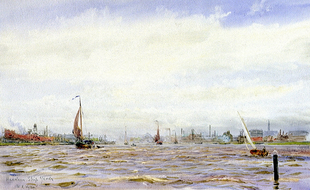 Detail of ‘Haarlem Ship Yards’ by William Lionel Wyllie