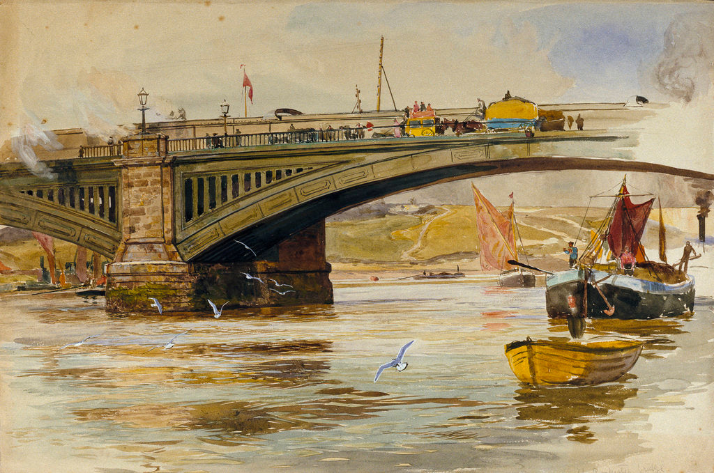 Detail of Rochester Bridge by William Lionel Wyllie