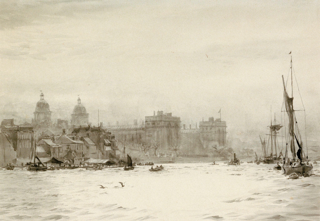 Detail of Shipping in Greenwich Reach by William Lionel Wyllie