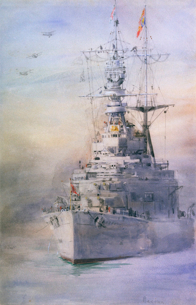 Detail of HMS 'Renown' by William Lionel Wyllie