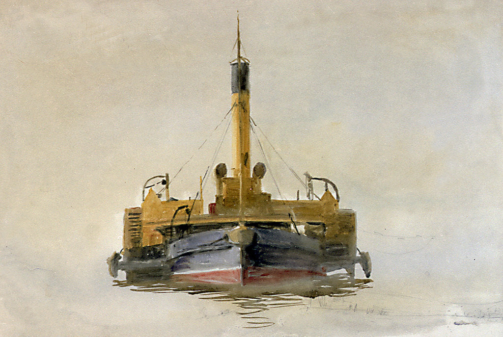 Detail of Study of a Portsmouth Harbour Tug by William Lionel Wyllie