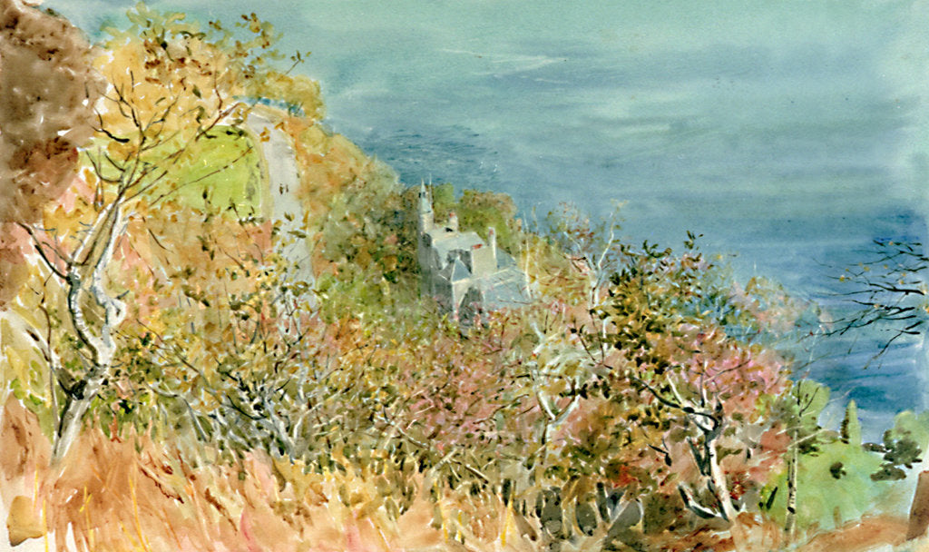 Detail of A View of a Castle or Château Beside Water by William Lionel Wyllie
