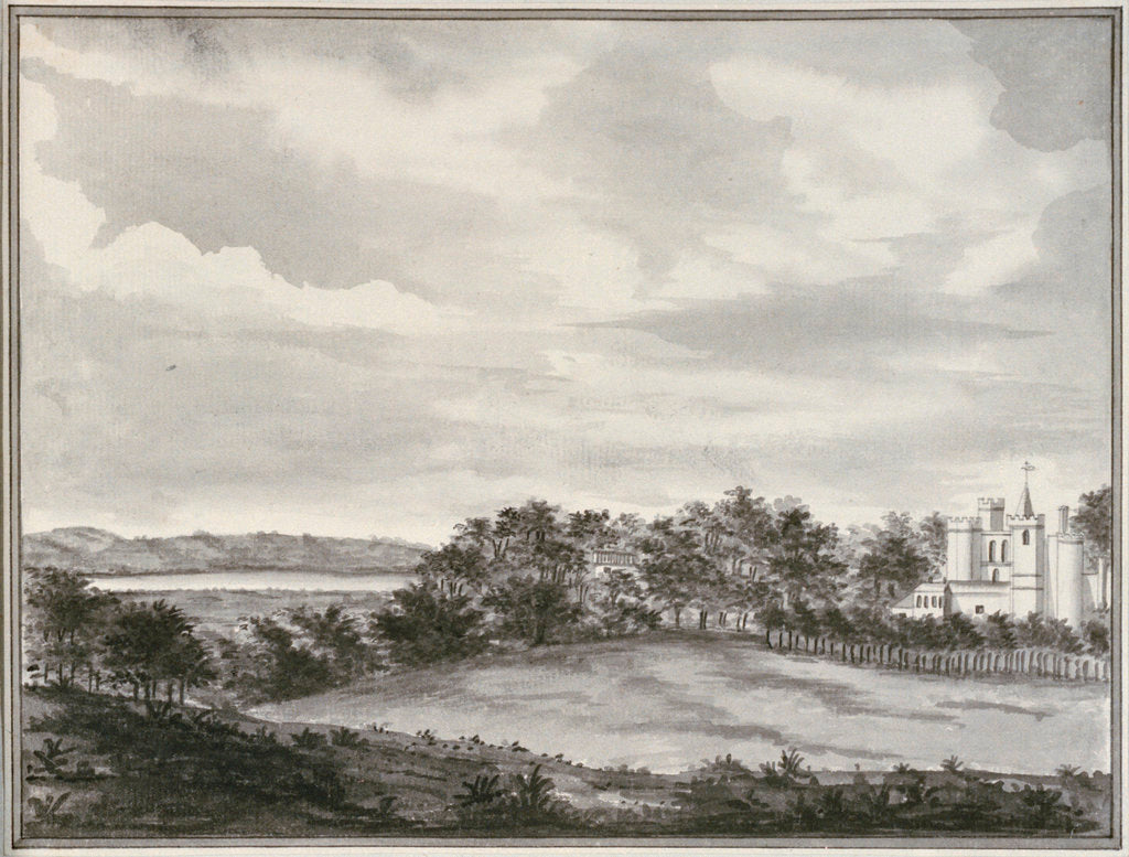 Detail of View of Vanbrugh Castle, Greenwich by John Charnock