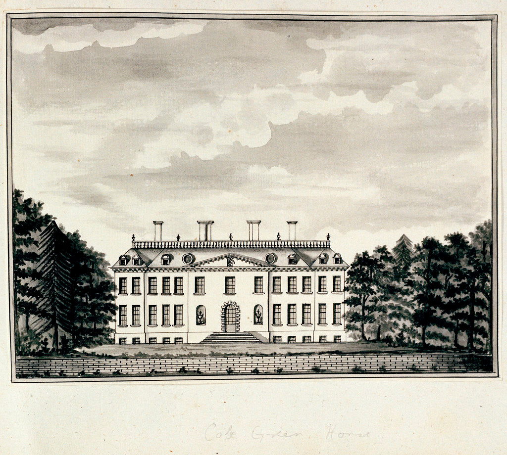 Detail of View of Cole Green House, from the west front by John Charnock