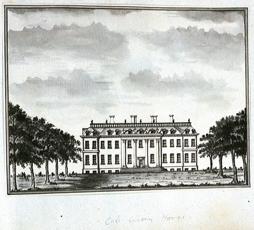Detail of View of Cole Green House, from the east front by John Charnock