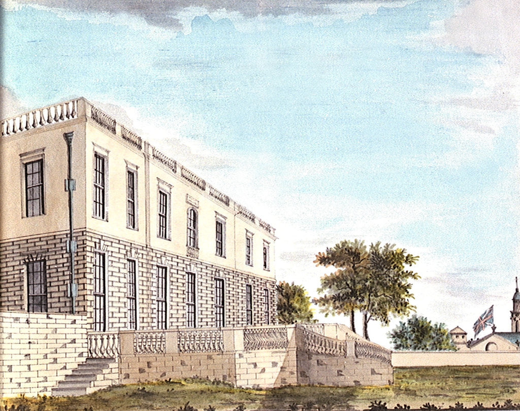 Detail of The Queen's House from the north east showing north facade and terrace by John Charnock