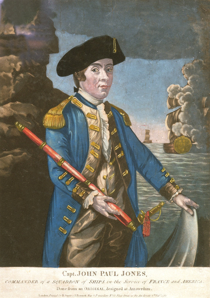 Detail of Captain John Paul Jones by R. Brookshaw