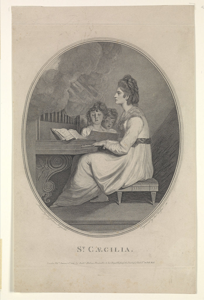 Detail of Emma Hamilton as St Caecilia by Joshua Reynolds