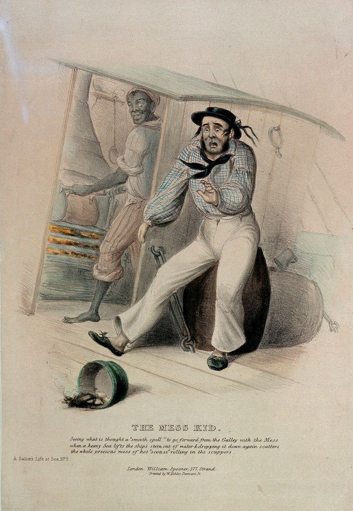 Detail of The Mess Kid. A sailor's life at sea. no 2 by W. Kohler