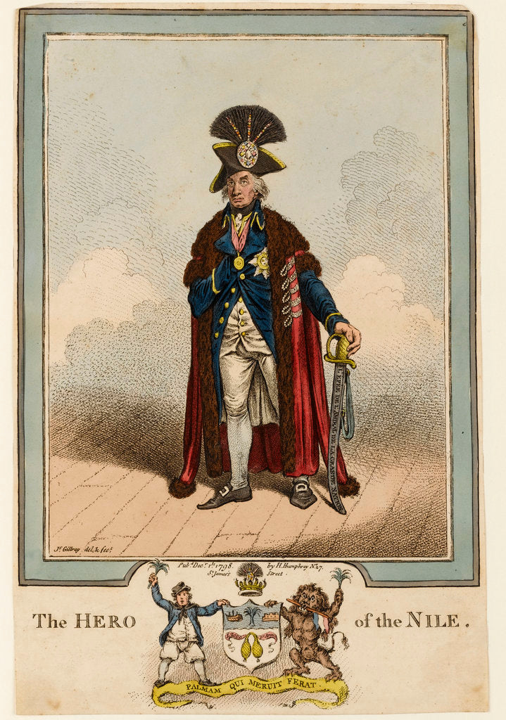 Detail of The Hero of the Nile by James Gillray